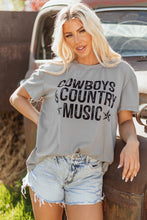 High Cowboys & Country Music Graphic Crew Neck T Shirt