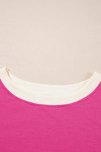 Evergreen Colorblock Edge Drop Shoulder T Shirt and Skort 2Pcs Set