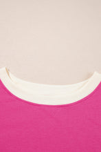 Evergreen Colorblock Edge Drop Shoulder T Shirt and Skort 2Pcs Set
