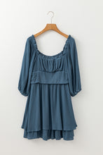 frilled neckline mini dress