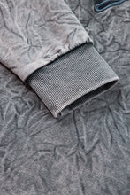 Sea Green saved by grace Letter Embroidery Mineral Wash Loose Sweatshirt