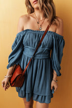 frilled neckline mini dress