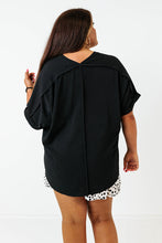 Bright Pink Seamed Back High Low Hem V Neck Cuffed Sleeve Plus Size Tee
