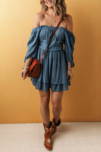 frilled neckline mini dress