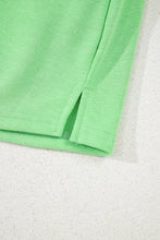 Light Green French Terry Drawstring Mini Skort with Pockets