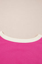 Evergreen Colorblock Edge Drop Shoulder T Shirt and Skort 2Pcs Set