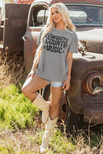 High Cowboys & Country Music Graphic Crew Neck T Shirt