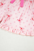 White Floral Print Contrast Pipping Short Pajamas Set